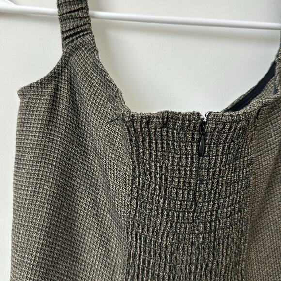 Reformation Stratford Wool Blend Midi Dress in Black Check Size: 4 - Picture 12 of 13